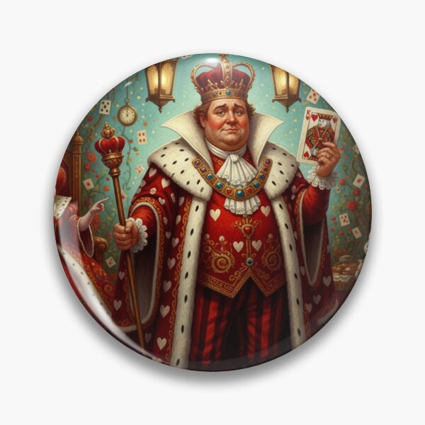 Item preview, King of Hearts Royal Court - High Detail Pop Surrealism Alice in Wonderland Art Print designed and sold by Art's Diner.