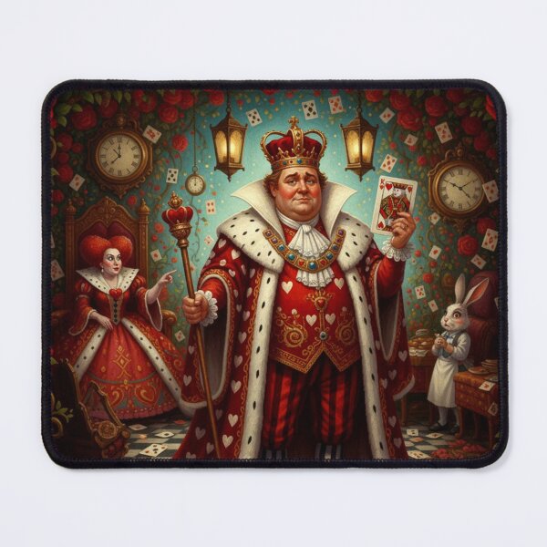 Item preview, King of Hearts Royal Court - High Detail Pop Surrealism Alice in Wonderland Art Print designed and sold by Art's Diner.