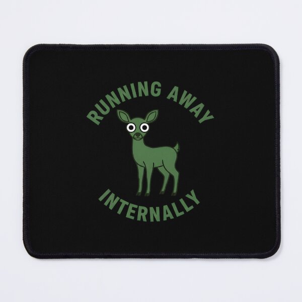 Item preview, Running Away Internally, Funny Anxiety Humor Deer Gift, Cute Introvert Mood Graphic Tee for Adults & Shy People designed and sold by saloui.