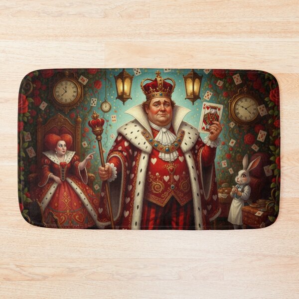 Item preview, King of Hearts Royal Court - High Detail Pop Surrealism Alice in Wonderland Art Print designed and sold by Art's Diner.