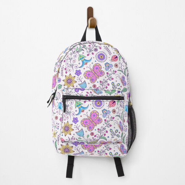 Item preview, Colorful Floral & Butterfly Pattern – Cute Vibrant Nature Design designed and sold by Carftastic.