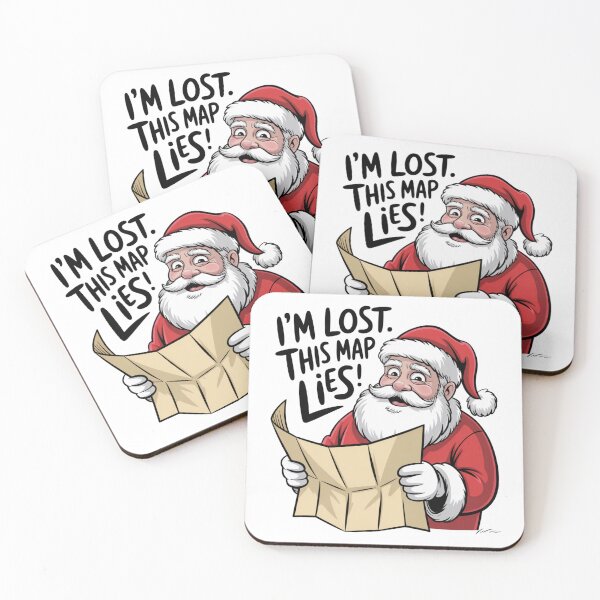Item preview, Funny Lost Santa Meme – “I’m Lost. This Map Lies.” Merry Christmas Christmas Cartoon designed and sold by AndrewYoko.