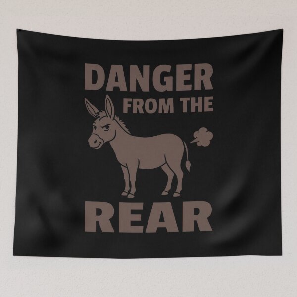 Item preview, Danger From The Rear, Funny Donkey Fart Joke Gift, Silly Farm Animal Humor Graphic Tee for Adults & Country Lovers designed and sold by saloui.