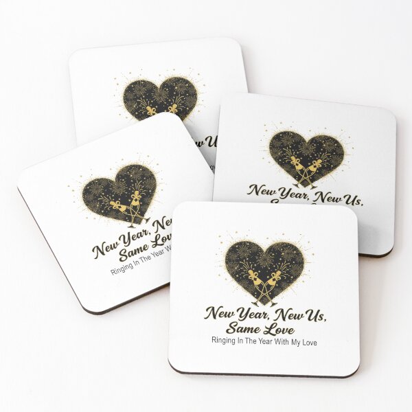 Item preview, New Year, New Us, Same Love: Gold Champagne Heart Celebration T-Shirt & Holiday Sticker designed and sold by MonaRose_Art.