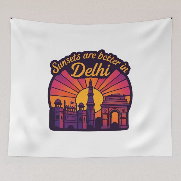 Item preview, Sunsets Are Better in Delhi Adventure Vintage Travel designed and sold by Retro-Anime9.