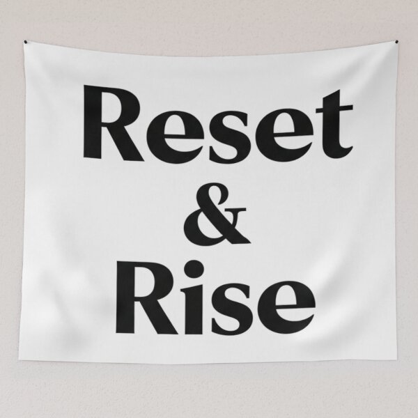 Item preview, Reset and Rise Motivational Typography Design Positive Mindset designed and sold by Design_Your_Day.
