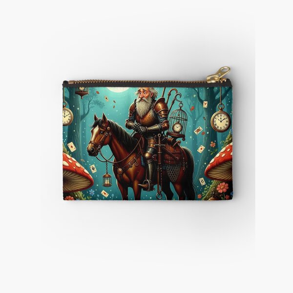 Item preview, White Knight on Horse - High Detail Pop Surrealism Through the Looking Glass Art Print designed and sold by Art's Diner.