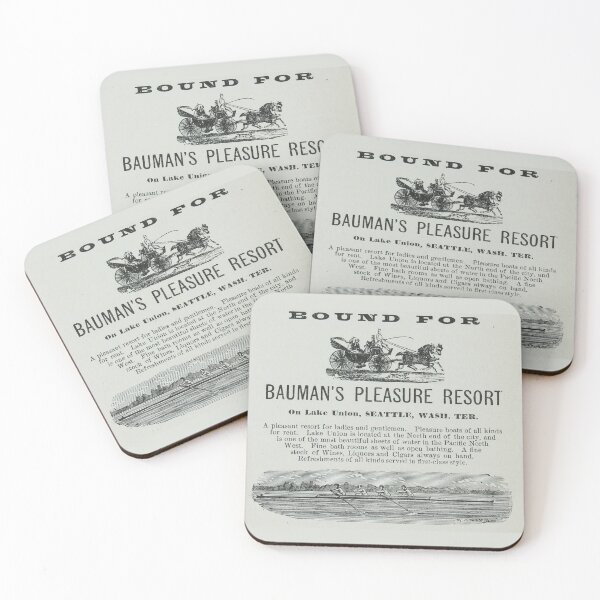 Item preview, Vintage Rowing Advertisement Lake Union Seattle 1884 designed and sold by Michael van der Hoorn.