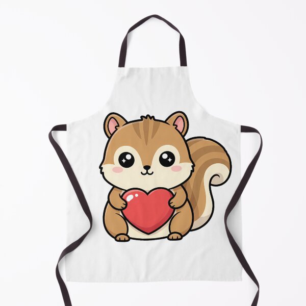 Item preview, Cute Kawaii Squirrel Holding Heart Cartoon Illustration designed and sold by Cute Stickers Machine.