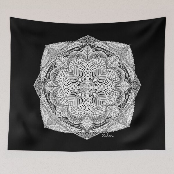 Item preview, Open up — Detailed White Mandala Art  designed and sold by MelZahrArt.