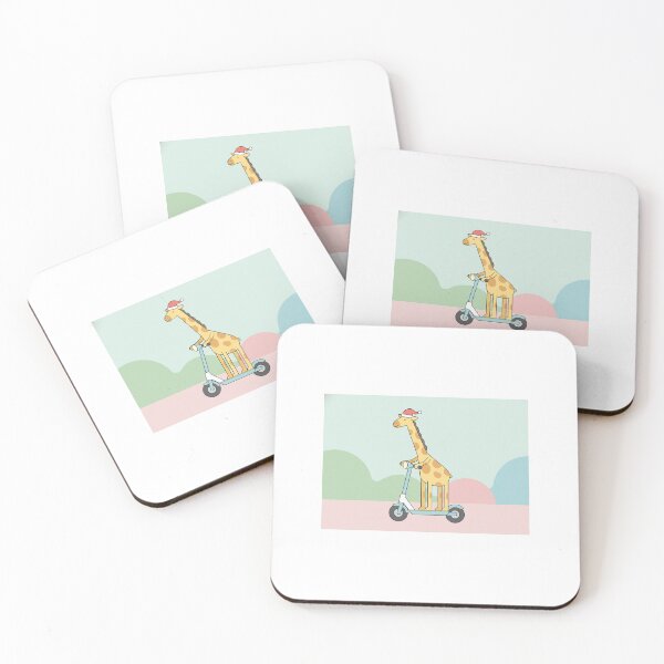 Item preview, Cute Giraffe riding an Electric scooter designed and sold by mayatA-rt.