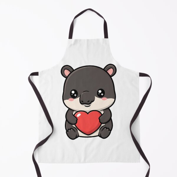 Item preview, Cute Kawaii Tapir Holding Heart Cartoon Illustration designed and sold by Cute Stickers Machine.