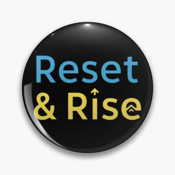 Item preview, Reset and Rise Motivational Typography Design Positive Mindset designed and sold by Design_Your_Day.