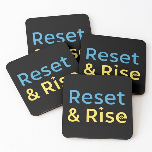 Item preview, Reset and Rise Motivational Typography Design Positive Mindset designed and sold by Design_Your_Day.