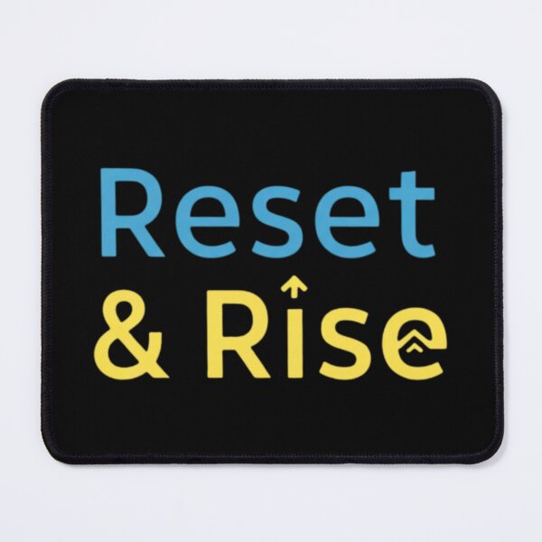 Item preview, Reset and Rise Motivational Typography Design Positive Mindset designed and sold by Design_Your_Day.