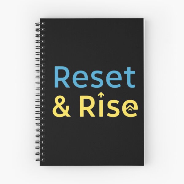 Item preview, Reset and Rise Motivational Typography Design Positive Mindset designed and sold by Design_Your_Day.