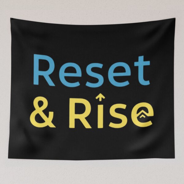 Item preview, Reset and Rise Motivational Typography Design Positive Mindset designed and sold by Design_Your_Day.