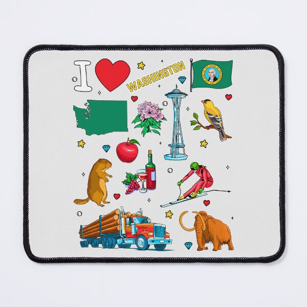 Item preview, I Love Washington: Vintage Retro Washington State Pride Design designed and sold by mashmosh.