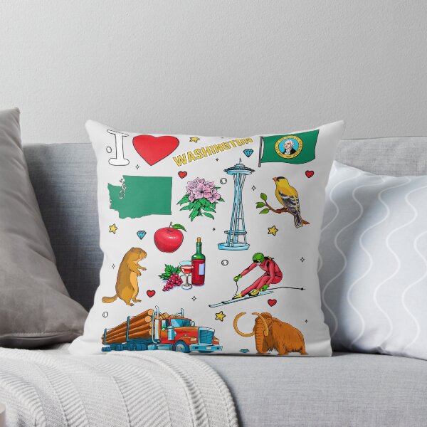 Item preview, I Love Washington: Vintage Retro Washington State Pride Design designed and sold by mashmosh.