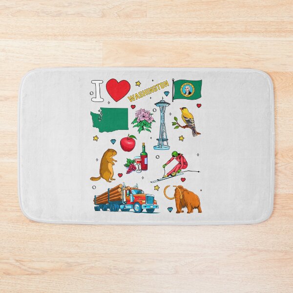 Item preview, I Love Washington: Vintage Retro Washington State Pride Design designed and sold by mashmosh.