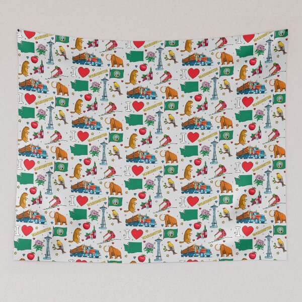 Item preview, I Love Washington: Vintage Retro Washington State Pride Design designed and sold by mashmosh.