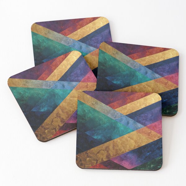 Item preview, Abstract Gold Foil Geometric Textured Art designed and sold by bAIryBarn.