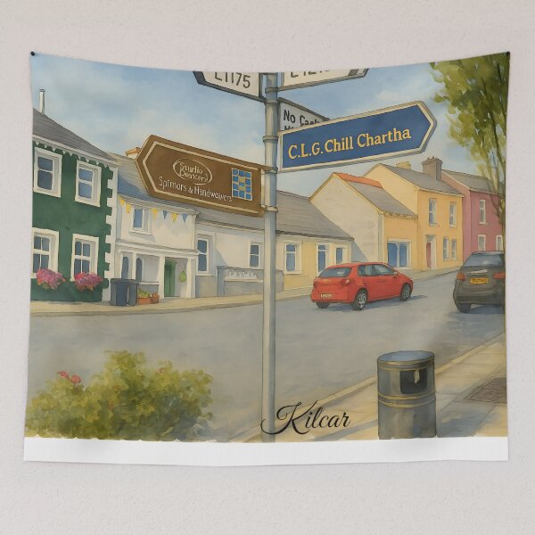 Item preview, Kilcar County Donegal Ireland watercolor designed and sold by OliDesigns.