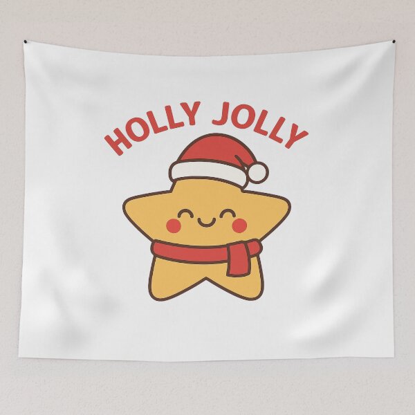 Item preview, Holly Jolly Star | Cute Kawaii Christmas Star | Festive Holiday Design designed and sold by StyleLap.