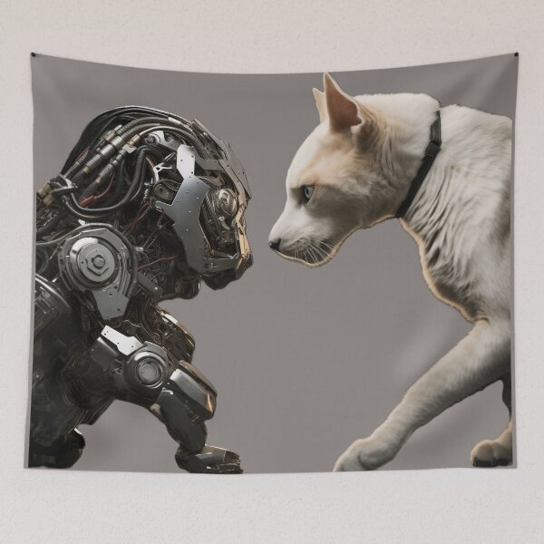 Item preview, Robo dog vs dog designed and sold by Kat's Design Hub.