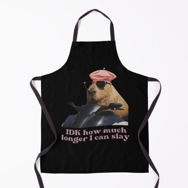 Item preview, IDK How Much Longer I Can Slay – Funny Capybara Meme Art with Beret, Sunglasses and Scooter Vibes designed and sold by love3617.