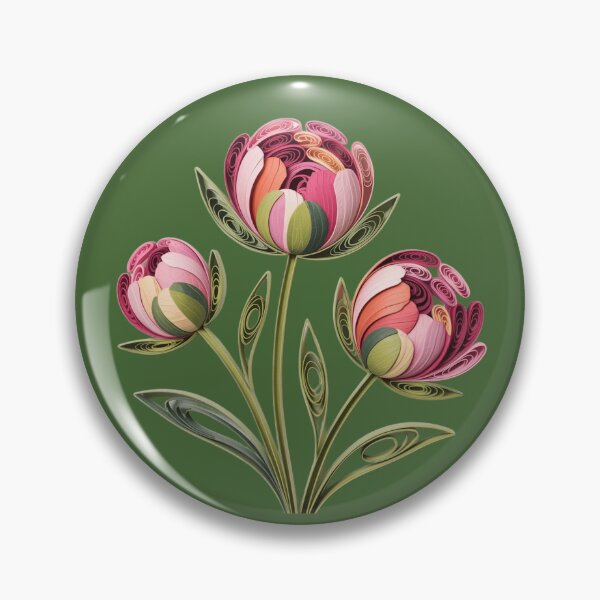 Item preview, Peonies in quilling style. designed and sold by elegantpaterns.