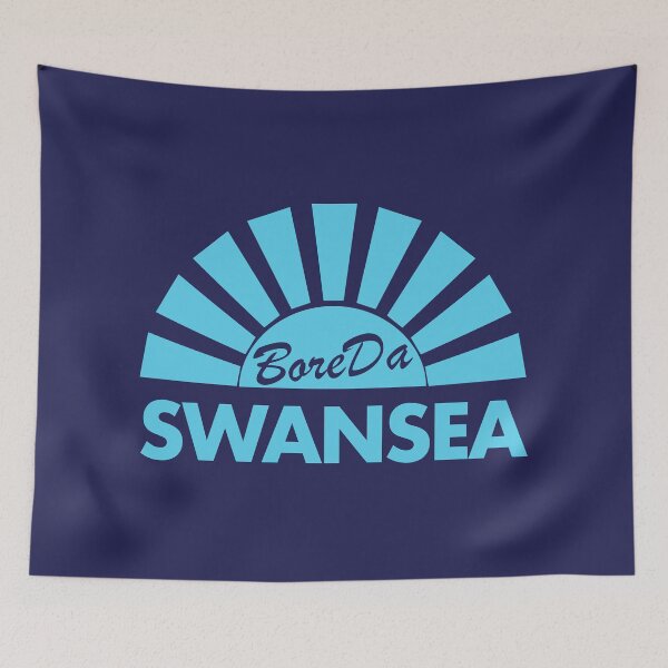 Item preview, Bore Da Swansea Good Morning Abertawe Cyan designed and sold by unREST-design.
