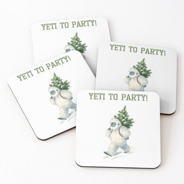Item preview, Yeti to Party! – Funny Christmas Yeti Carrying a Tree designed and sold by Kindloom.