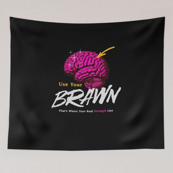 Item preview, Use Your Brawn (dark backgrounds) designed and sold by Brain Shorts.