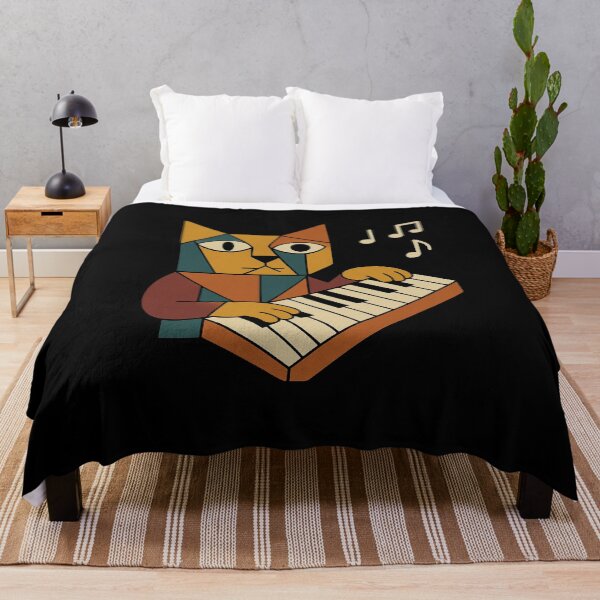 Item preview, Cubist Cat Musician T-Shirt designed and sold by FelineGrooveArt.