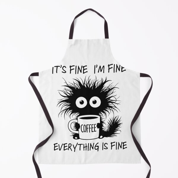 Item preview, It’s Fine I’m Fine Everything Is Fine Coffee, Funny Chaotic Creature Humor Gift, Caffeine Stress Relief Graphic Tee designed and sold by saloui.