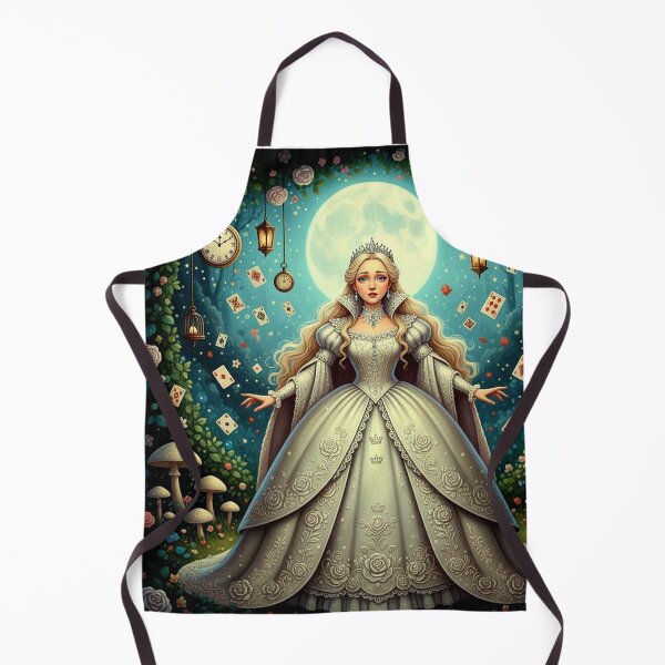 Item preview, White Queen Ethereal Fantasy Art Print - High Detail Pop Surrealism Through the Looking Glass Painting designed and sold by Art's Diner.