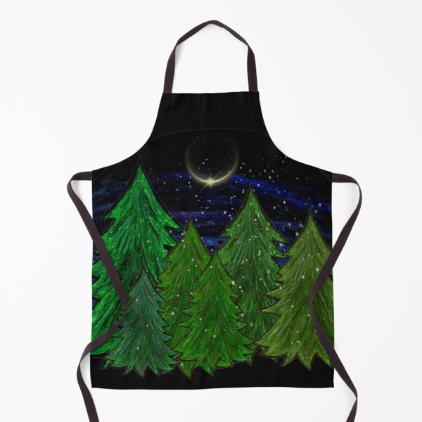 Item preview, Christmas coniferous forest during a lunar eclipse designed and sold by Lovelalaland.
