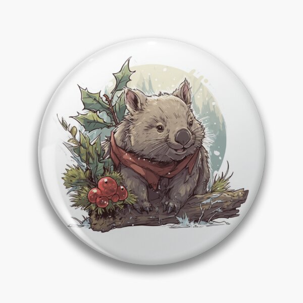 Item preview, Cute Winter Wombat – Festive Mood Christmas Vibes Design designed and sold by KZurHTPC.