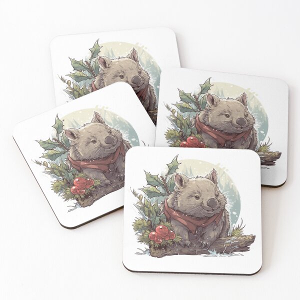 Item preview, Cute Winter Wombat – Festive Mood Christmas Vibes Design designed and sold by KZurHTPC.