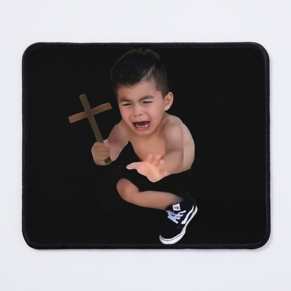 Item preview, Crying child with a cross, I rebuke you Meme designed and sold by NF Designs Studio DTF.