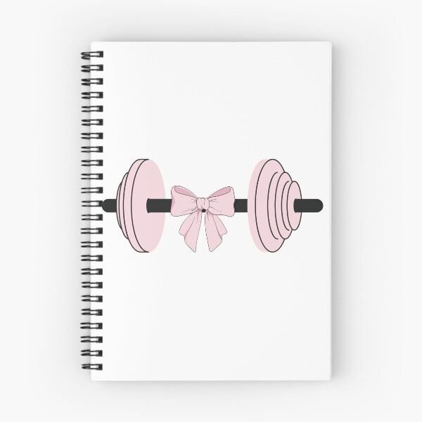 Item preview, Pink Barbell with Bow – Feminine Strength Fitness Illustration designed and sold by LamiaTees.