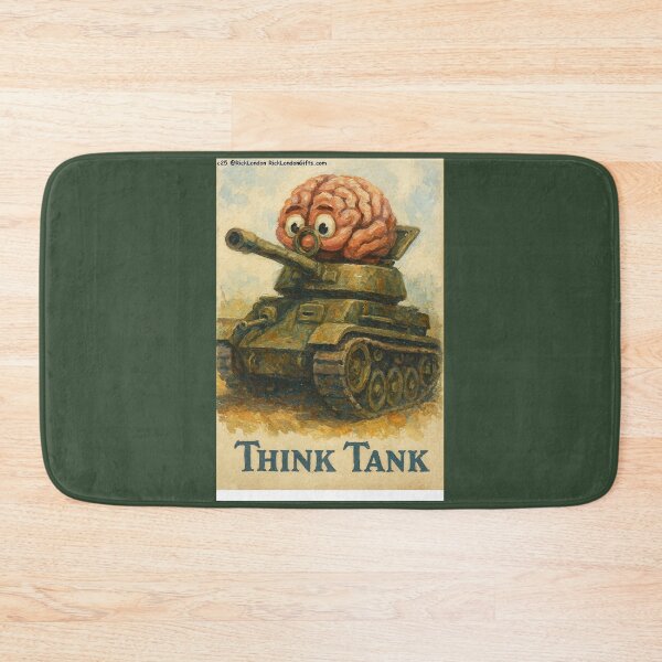Item preview, Whimsical Think Tank Cartoon Design designed and sold by Rick London Gifts.