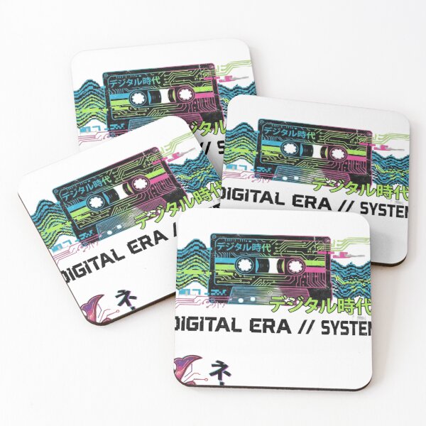 Item preview, Digital Era Glitch: Japanese Cassette Tape Circuit Board Sticker & Vaporwave T-Shirt designed and sold by MonaRose_Art.