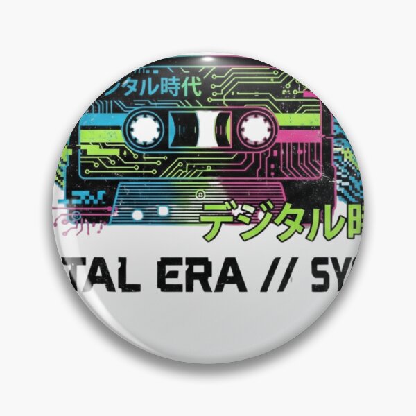 Item preview, Digital Era Glitch: Japanese Cassette Tape Circuit Board Sticker & Vaporwave T-Shirt designed and sold by MonaRose_Art.