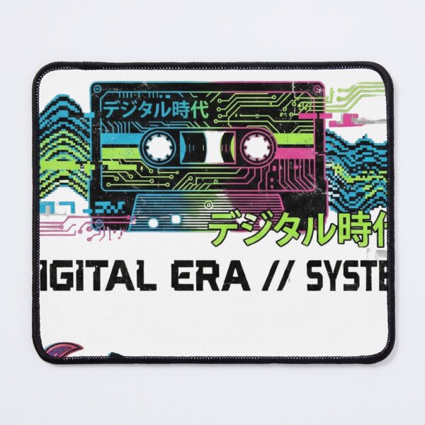 Item preview, Digital Era Glitch: Japanese Cassette Tape Circuit Board Sticker & Vaporwave T-Shirt designed and sold by MonaRose_Art.