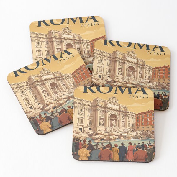 Item preview, Roma Travel Poster Trevi Fountain Italia Retro Italy Tourism Art designed and sold by sky11PP.
