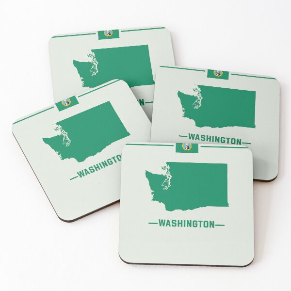 Item preview, The Evergreen State Pride, Washington Map Silhouette and Flag designed and sold by mashmosh.