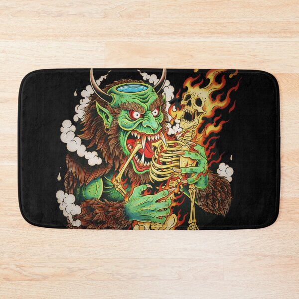 Item preview, Kappa Yokai Demon and Skeleton in Flames designed and sold by CoffinsArt.