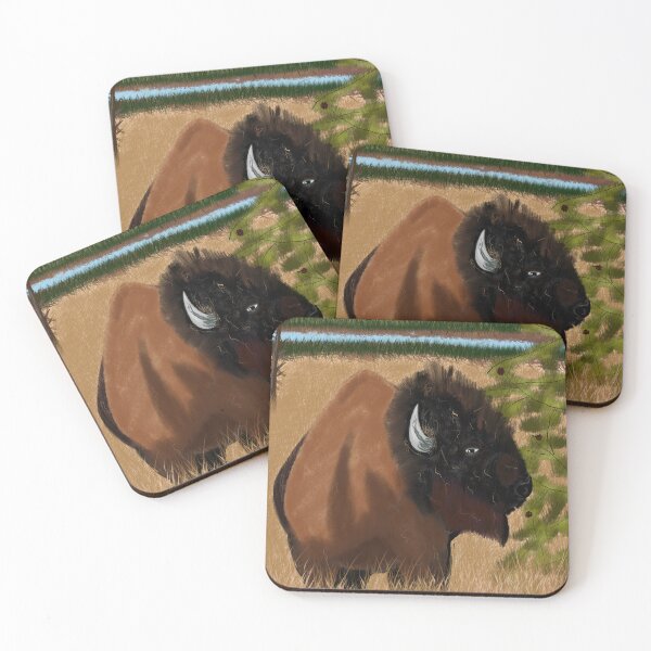 Item preview, Grand Tetons Bison designed and sold by Anne's Drawing and Design.